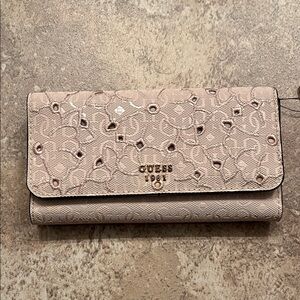 GUESS Light Pink Patterned Wallet